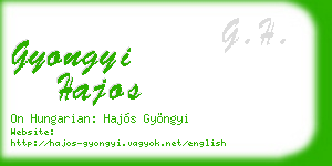 gyongyi hajos business card